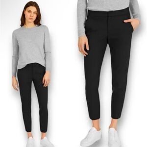 Everlane Slim Wool Ankle Crop Pant Straight Leg Office Career Minimal Black Sz 8